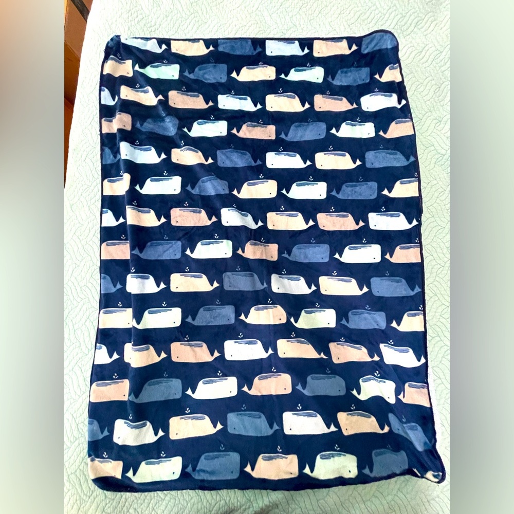 Cloud Island Whale Baby Blanket